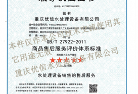 服务认证证书